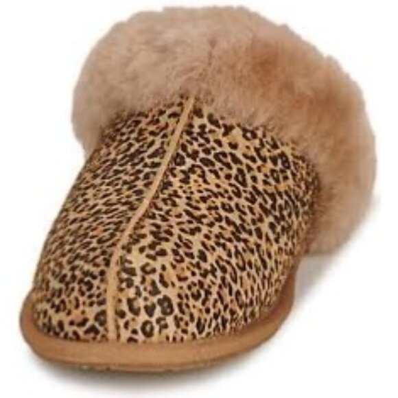 UGG Scuffette II Leopard Pony Hair Shearling Slippers New in Box Size 8 - Picture 2 of 16